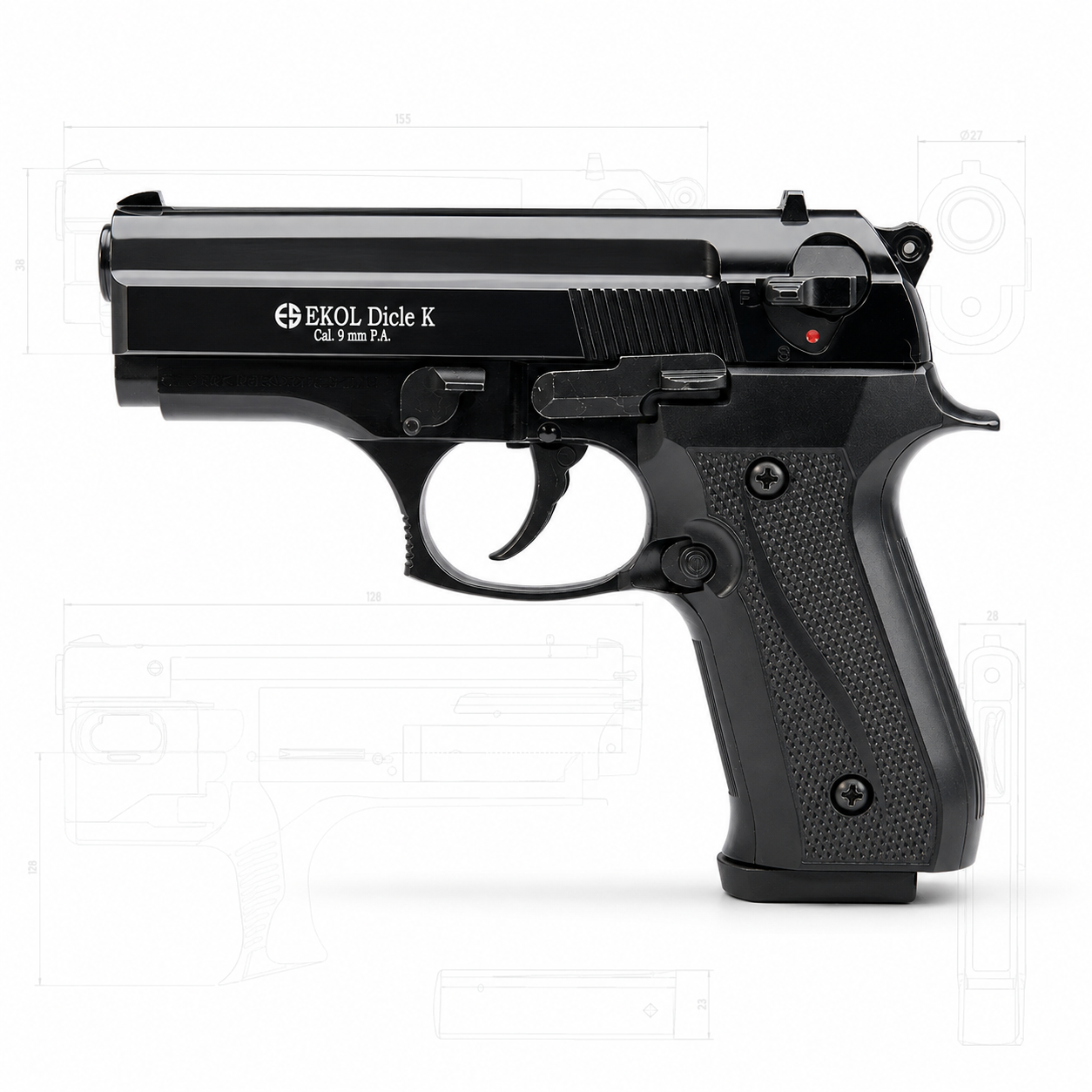 Ekol Dicle K Black 9 mm P.A.