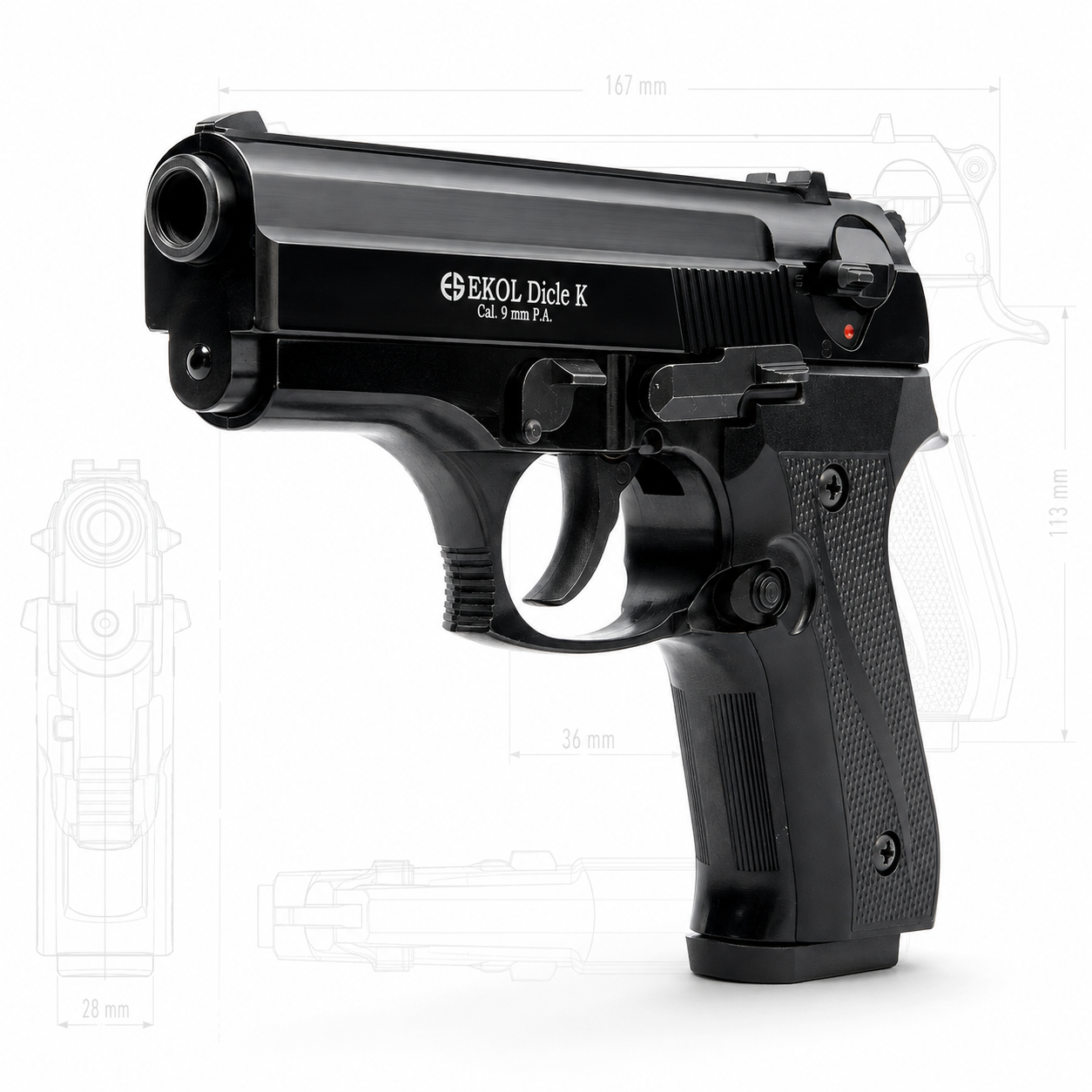 Ekol Dicle K Black 9 mm P.A.