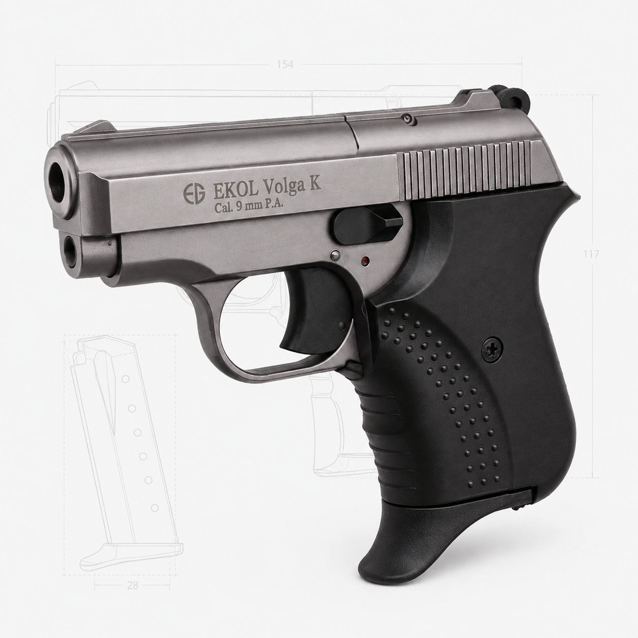 Ekol Volga K Fumé 9 mm P.A.