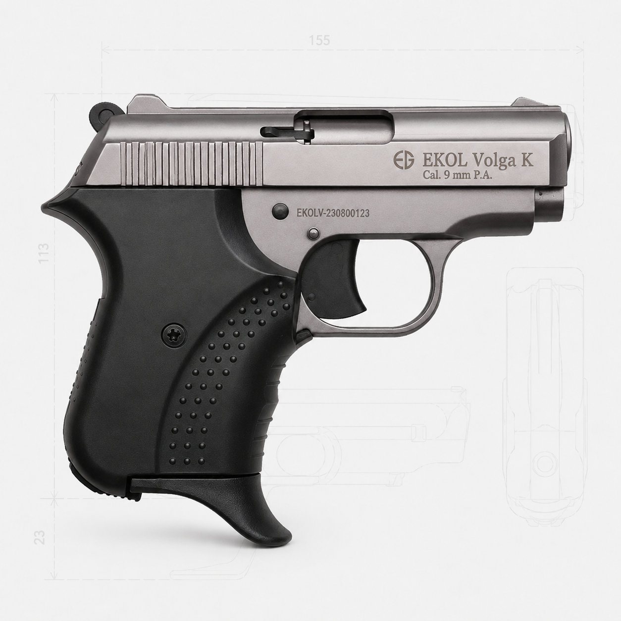 Ekol Volga K Fumé 9 mm P.A.