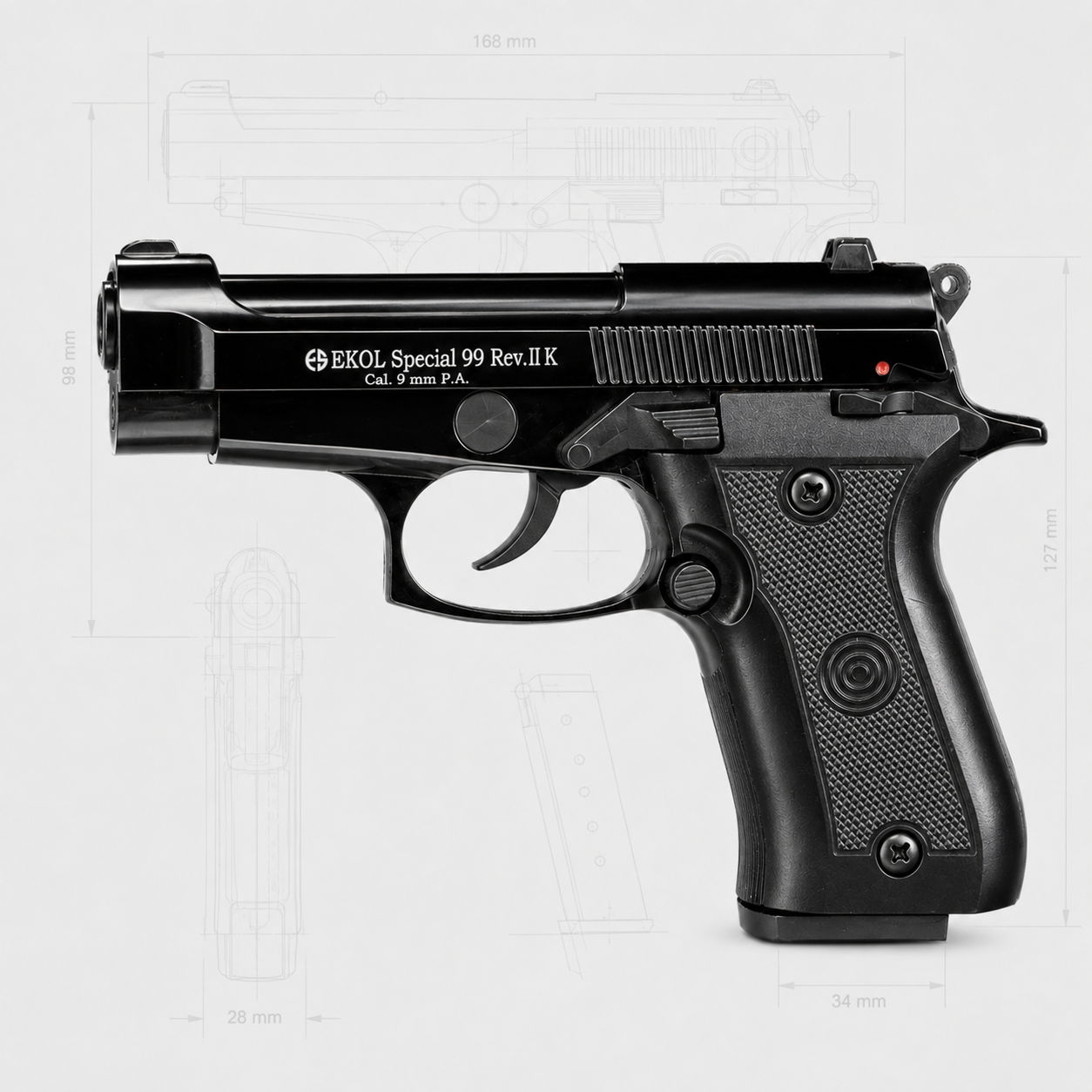 Ekol Special 99 Rev II K Black 9 mm P.A.