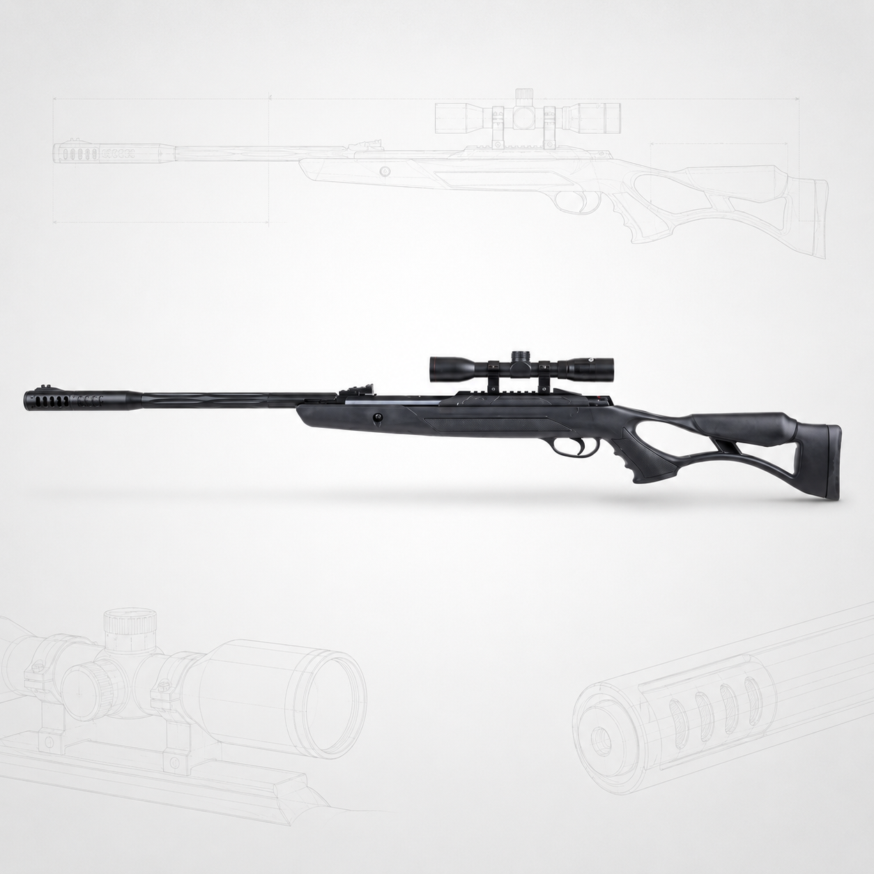 RIFLE HATSAN AIRTACT ED W/ MIRA 4X32