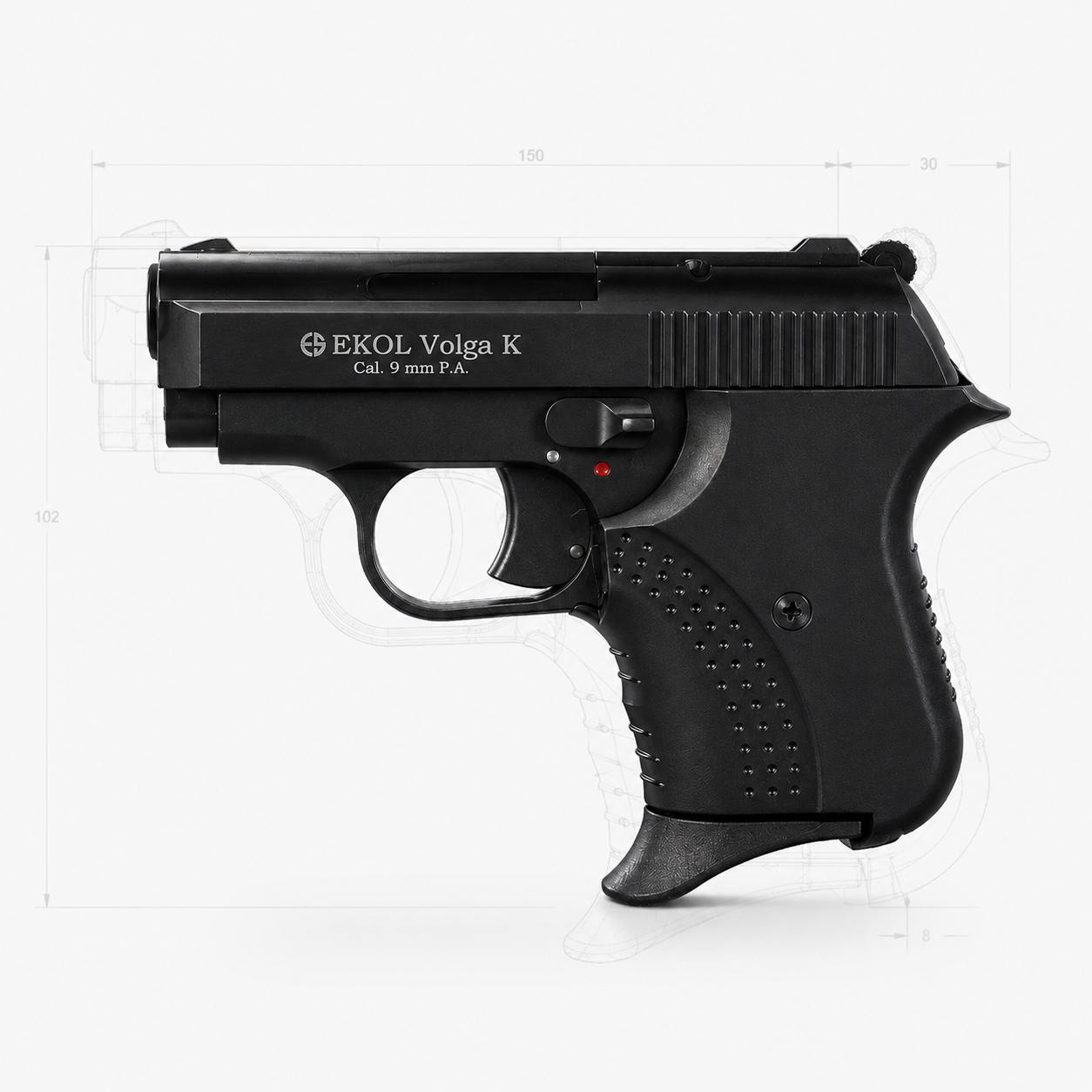 Ekol Volga K Black 9 mm P.A.