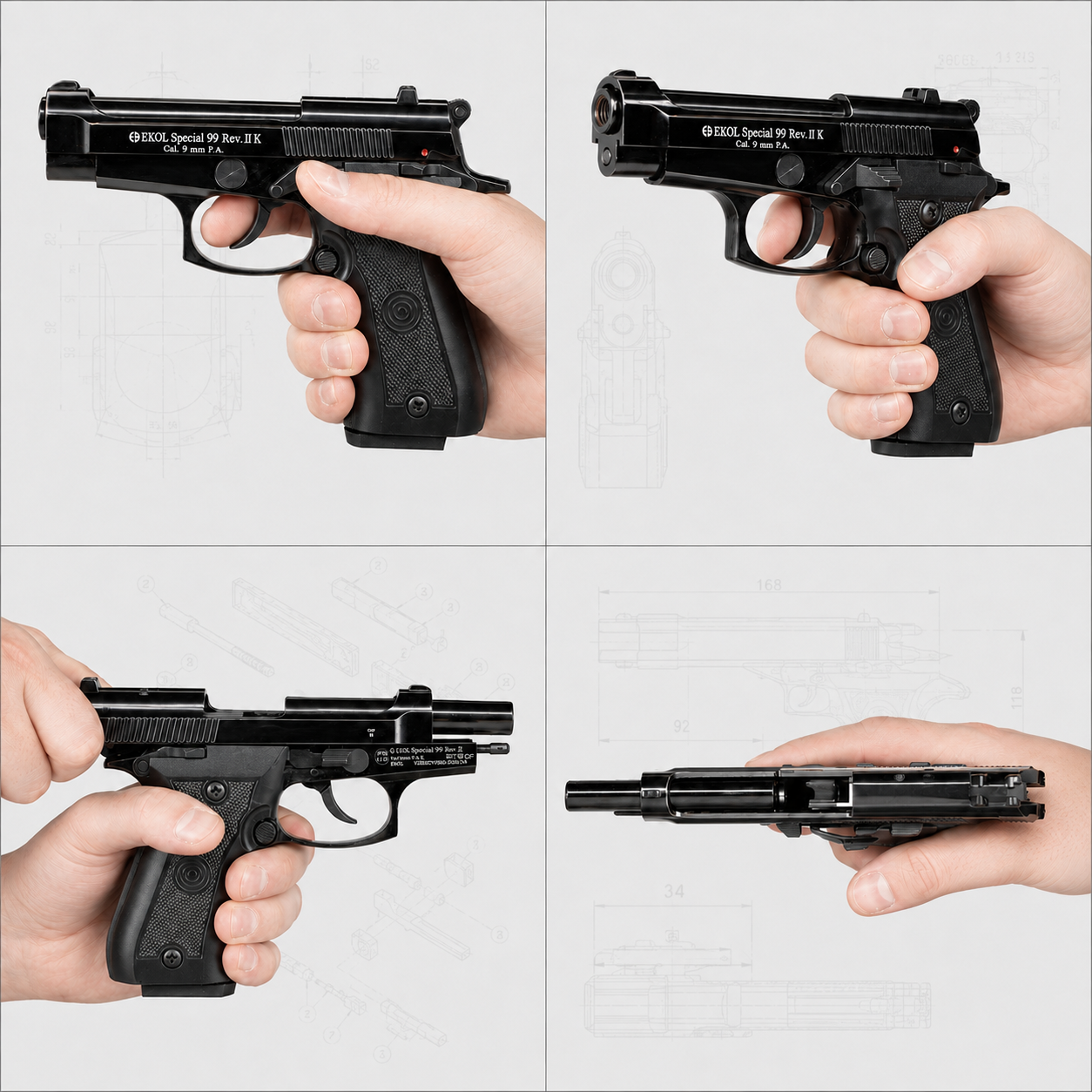 Ekol Special 99 Rev II K Black 9 mm P.A.