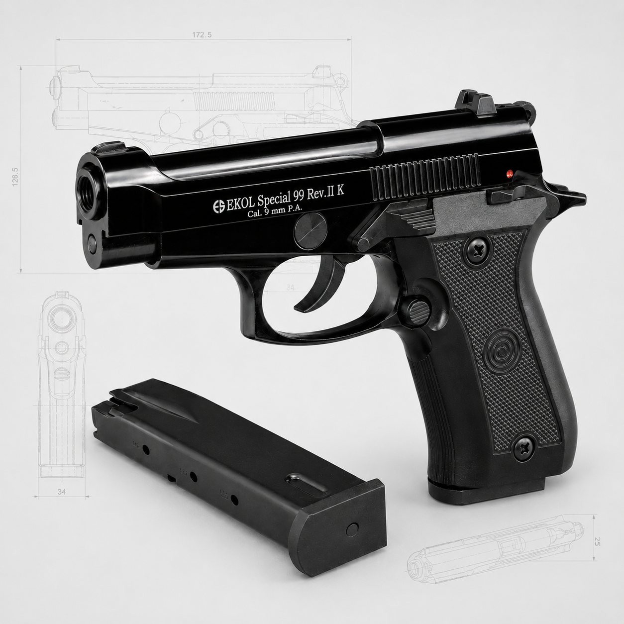 Ekol Special 99 Rev II K Black 9 mm P.A.