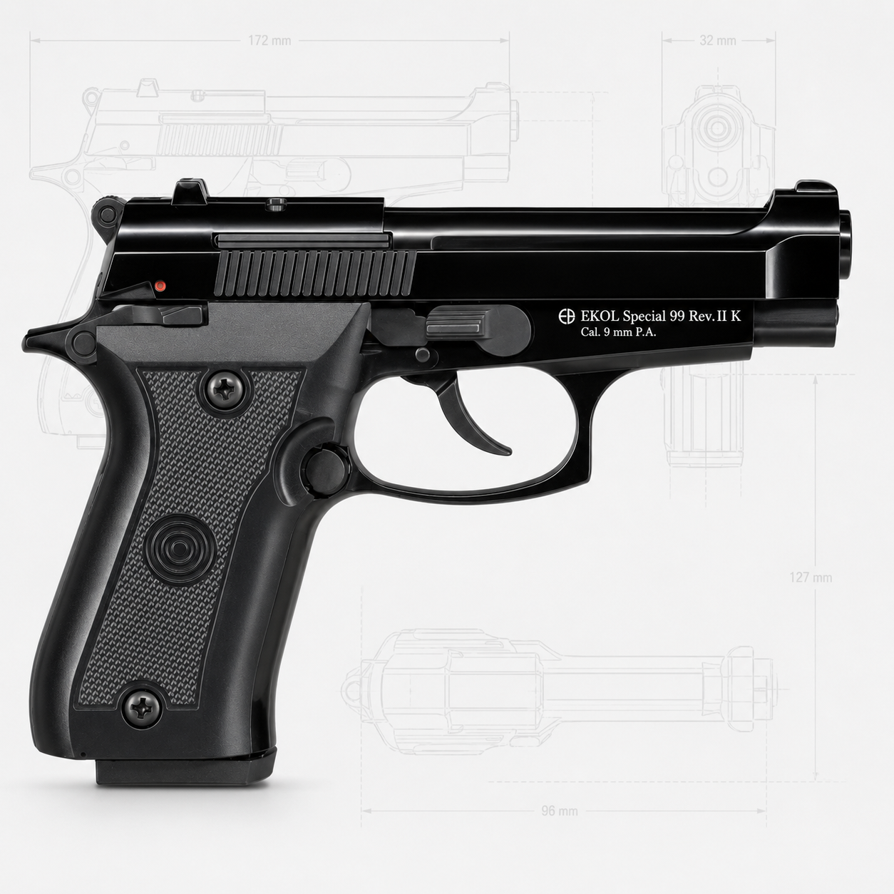 Ekol Special 99 Rev II K Black 9 mm P.A.