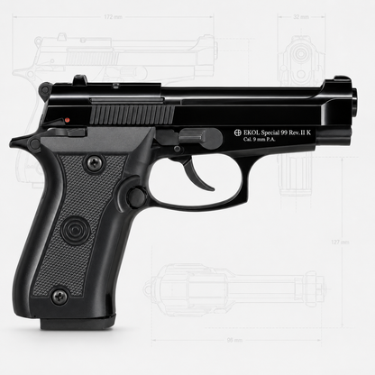 Ekol Special 99 Rev II K Black 9 mm P.A.